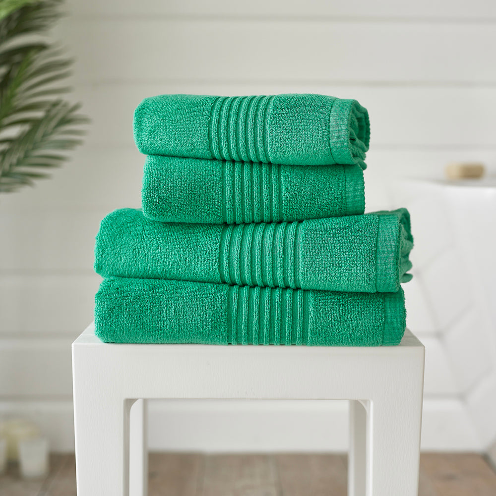 Quik Dri 100% Cotton Towels | Face Cloth (x4) | Emerald