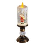 Christmas Led Candle Ornament With Santa Claus & Bear Design – Festive Holiday Decoration