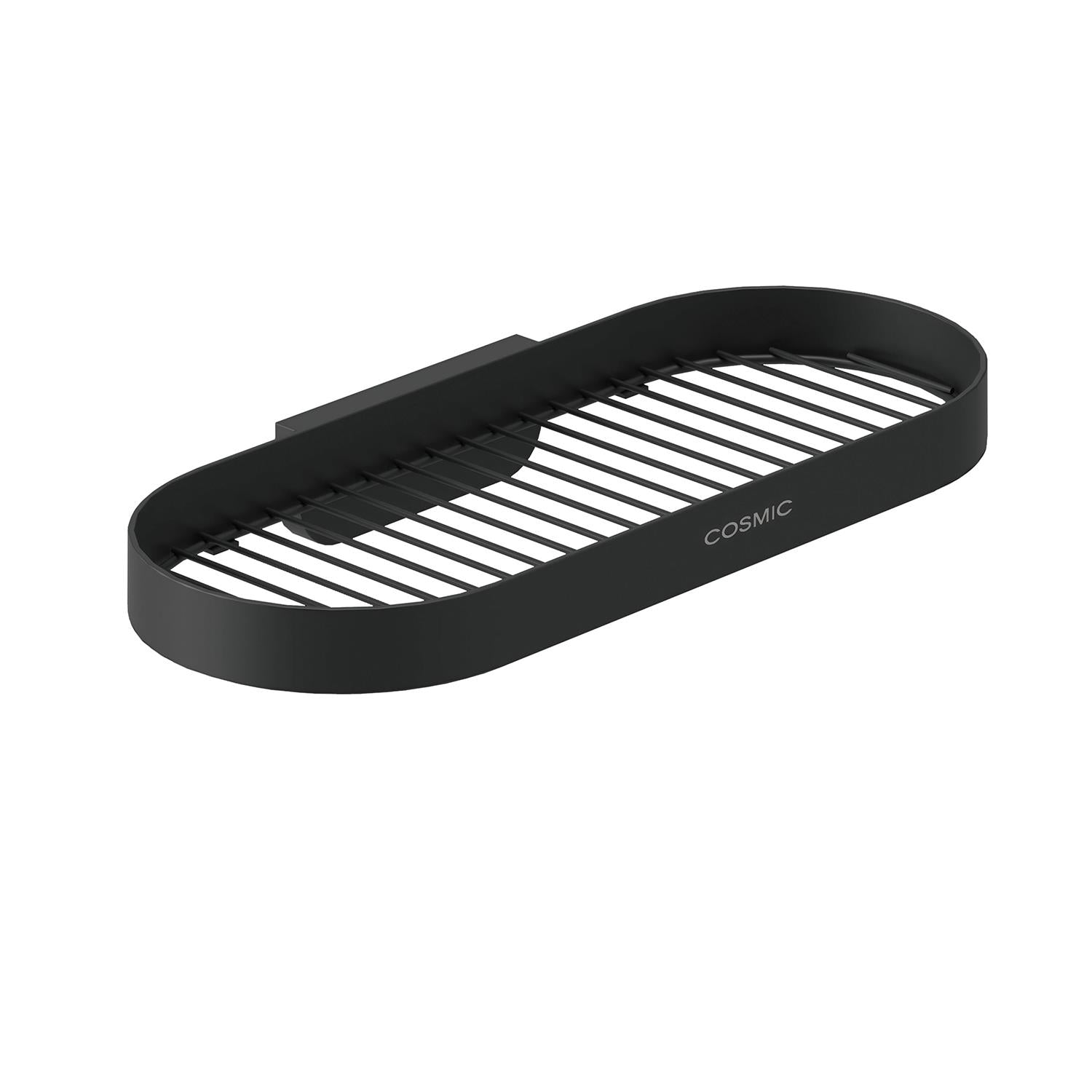 Shower Shelf, Bathroom Shelf, Black, Stainless Steel, Geyser Collection