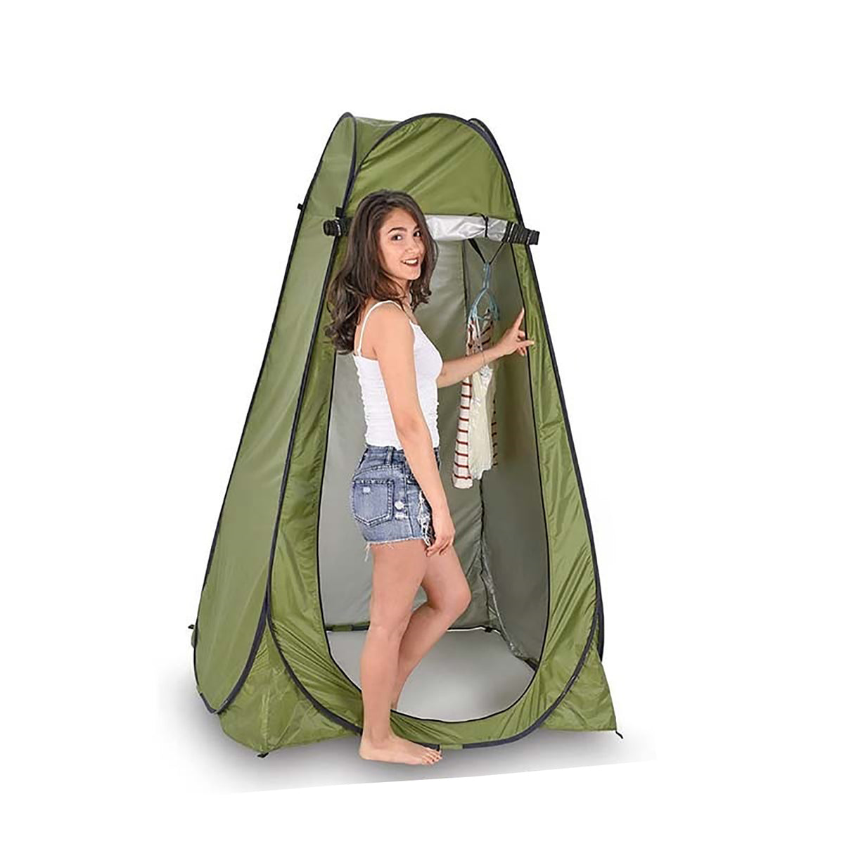 Portable Pop Up Toilet Tent Instant Foldable Camping Privacy Shower Changing Tent | Green