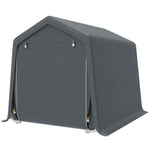 Outdoor Waterproof Garden Storage Shed Tent Zipper Doors | Dark Grey