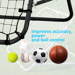 Rebounder Net Practise Football Kickback Target Goal | Black