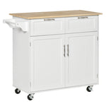 Rolling Kitchen Cart With Adjustable Shelves