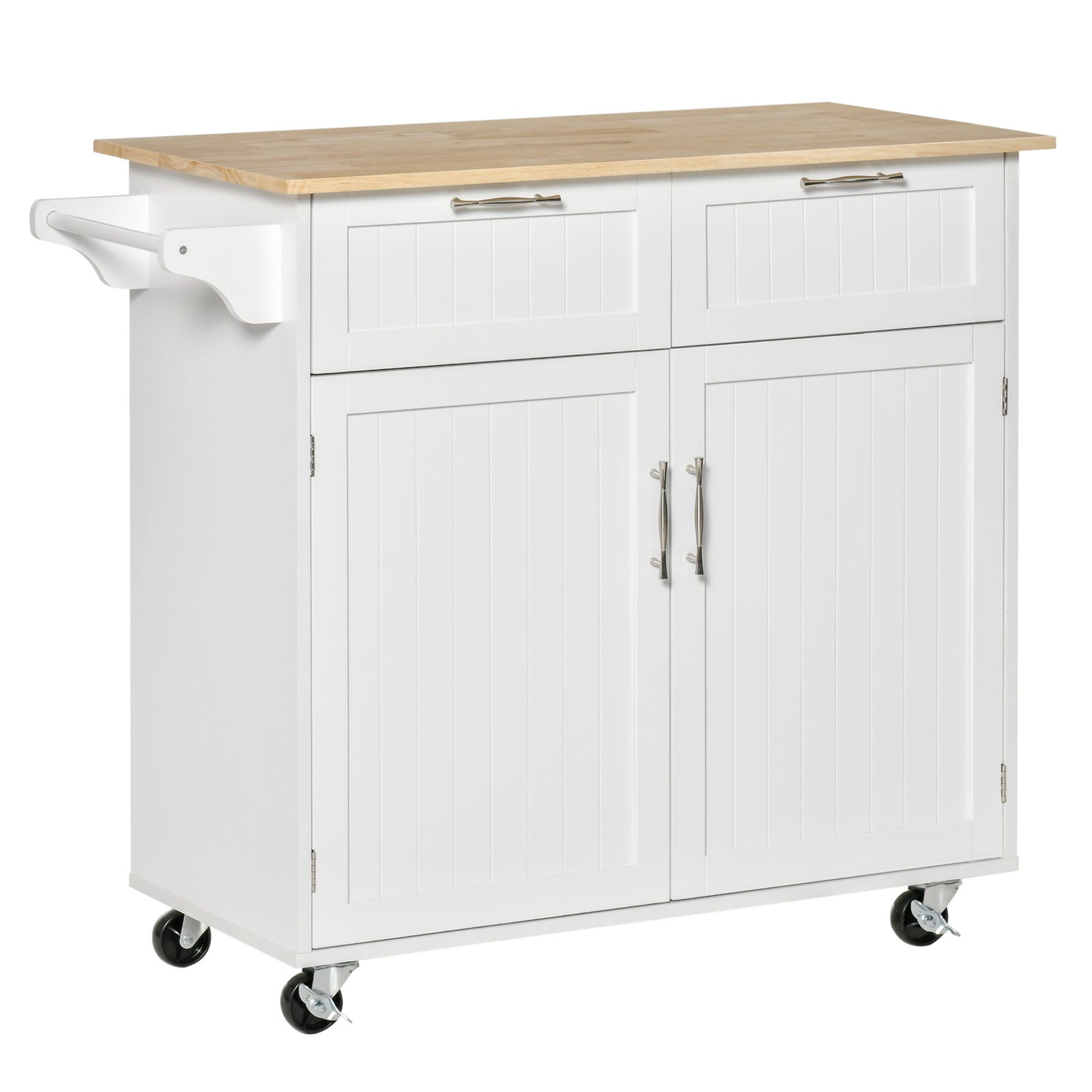 Rolling Kitchen Cart With Adjustable Shelves