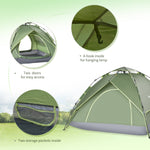 2 Man Pop Up Tent Camping Festival Hiking Travel Shelter
