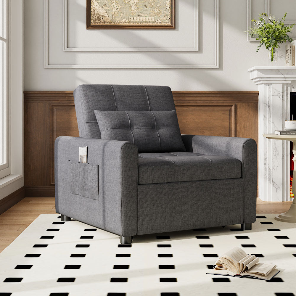 Three-in-one Versatile Single Sofa Bed With Pillow