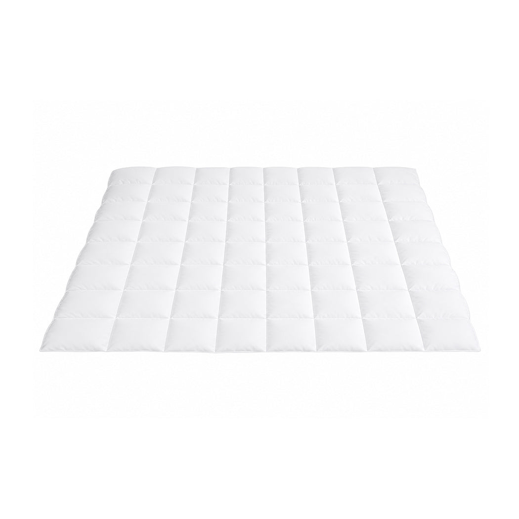 Duvet Goose Down Quilt 12tog 100% Cotton Cover Washable | King | White