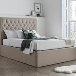Wilson Fabric Ottoman Bed | Double | Beige