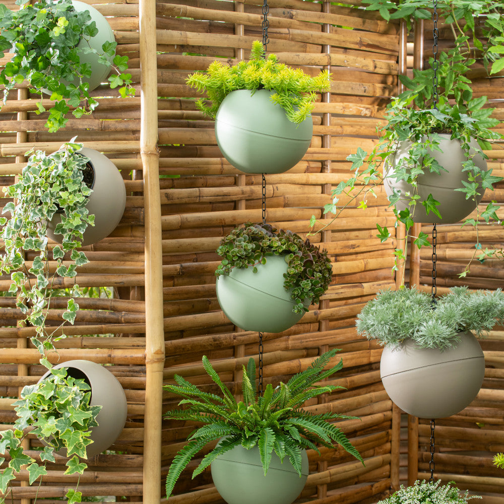 Globee Planter Trio - Anthacite, Sand And Olive (1 of each) | Set-of-3 | Multi
