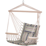 Garden Hanging Hammoc Thick Rope Frame Wooden Arms Safe | Multi Colour