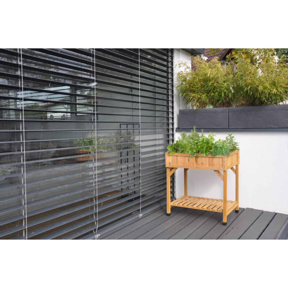 Raised Wooden Planter Herb Garden | Natural