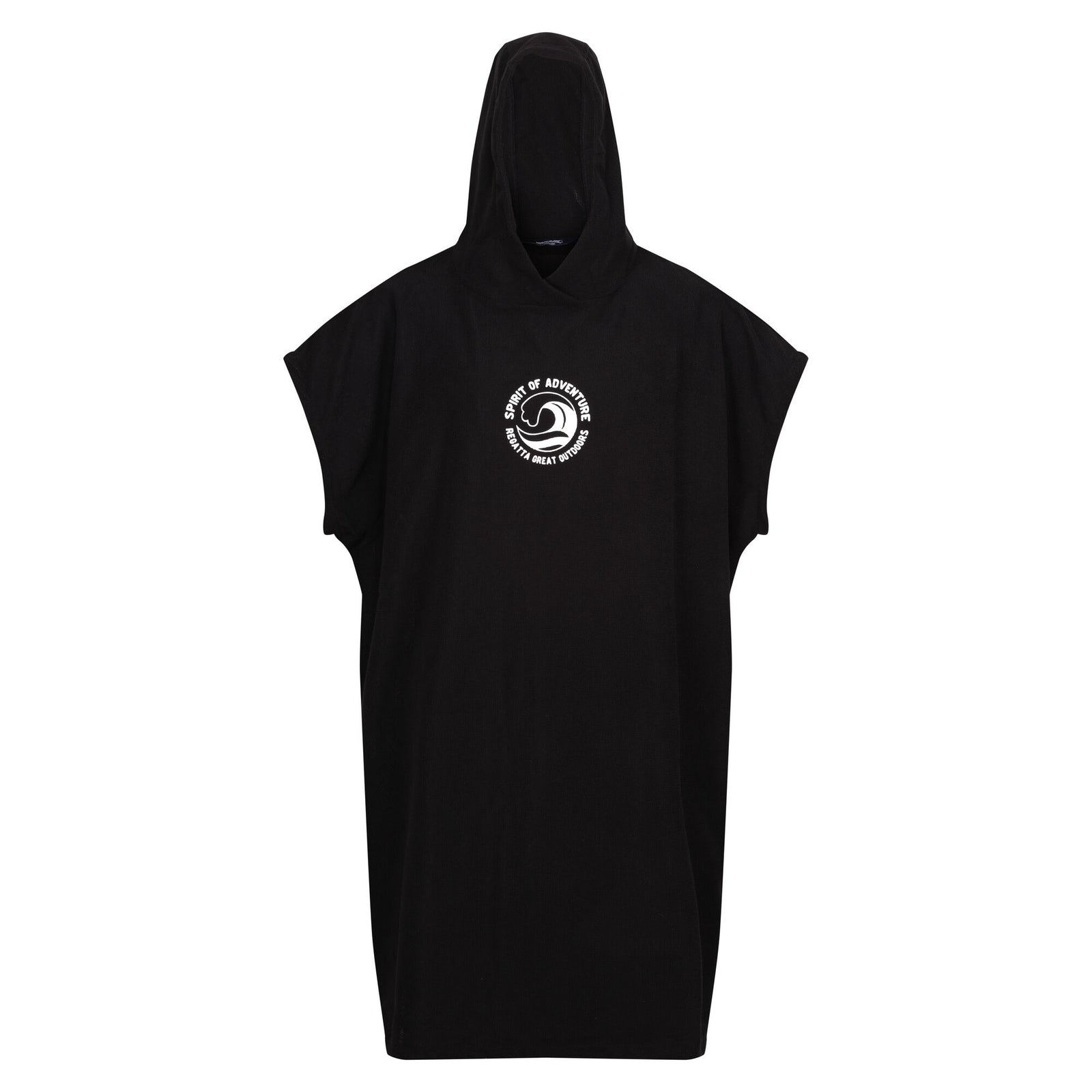 Unisex Adult Tidal Wave Hooded Towel | Large | Black
