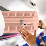 55x35x20cm Lightweight 4 Wheel Cabin Carry On Suitcase Overhead Case Approved For 100+ Airlines With Integrated Tsa Lock | 55 x 35 x 20cm | Rose Gold