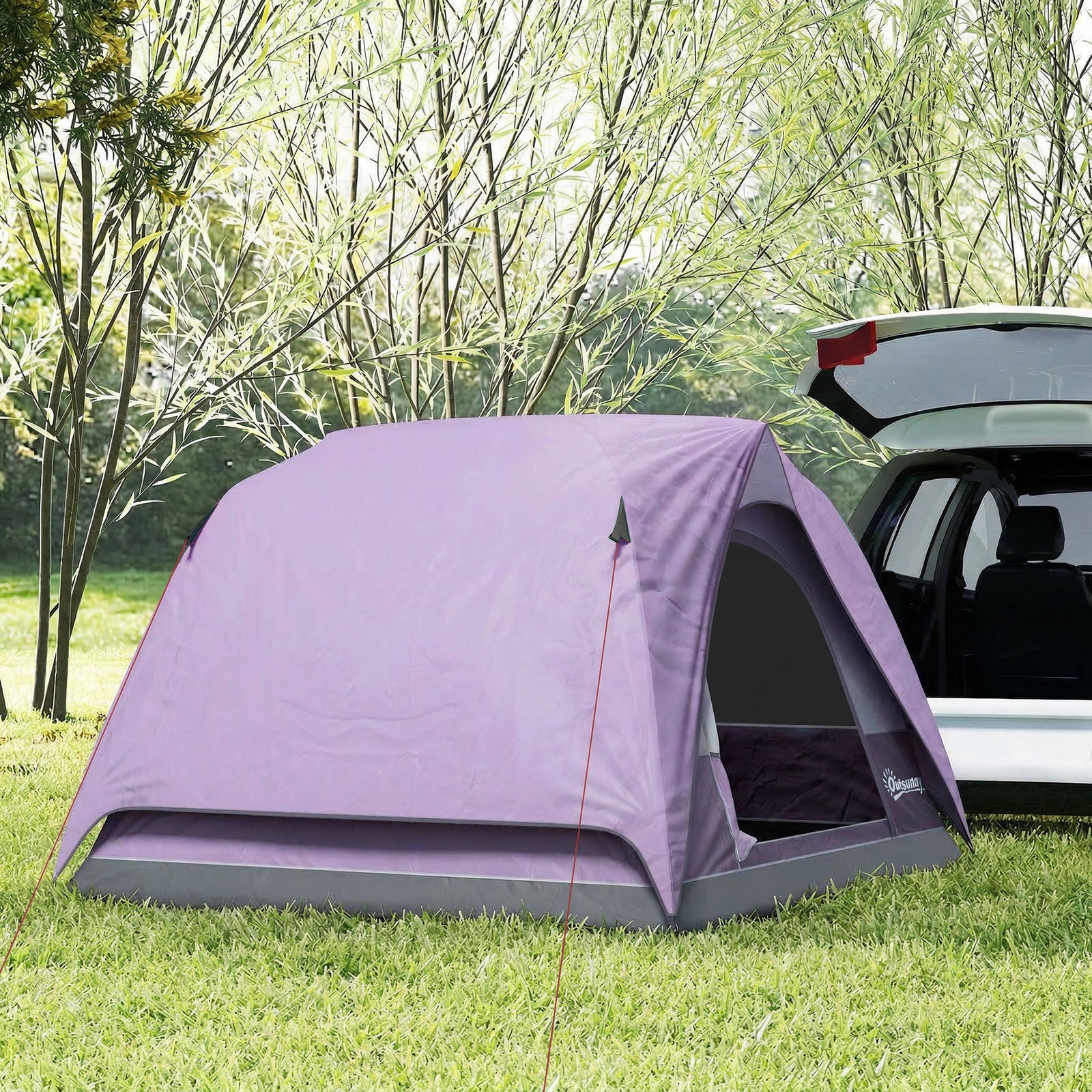 3-4 Person Camping Tent, Waterproof Tent | Purple