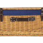 Wicker Buff 60cm Picnic Basket | Blue