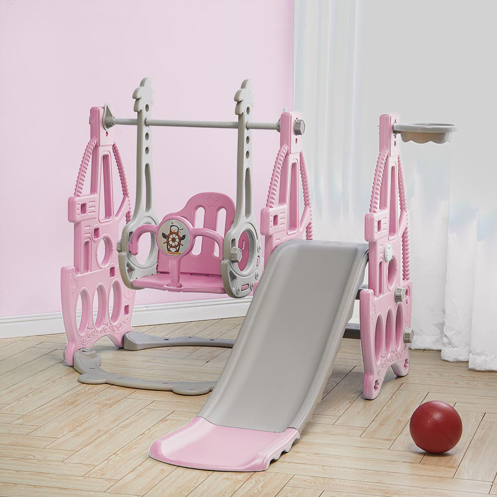 3 In 1 Children Swing And Slide Set Toddler Climber Playset