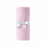Organic Cotton Waffle Blanket/ Throw | 90cm x 112cm | Pink