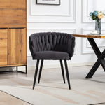 Aneta Fabric Accent Chairs - Set Of 2 | Charcoal Grey