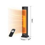 2000w Portable Tower Electric Heater With Ptc Technology, Fast Heating, Eco Mode, Remote Control, And Safety Features – Black