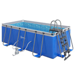 Steel Frame Swimming Pool With Filter Pump And Ladder | Blue