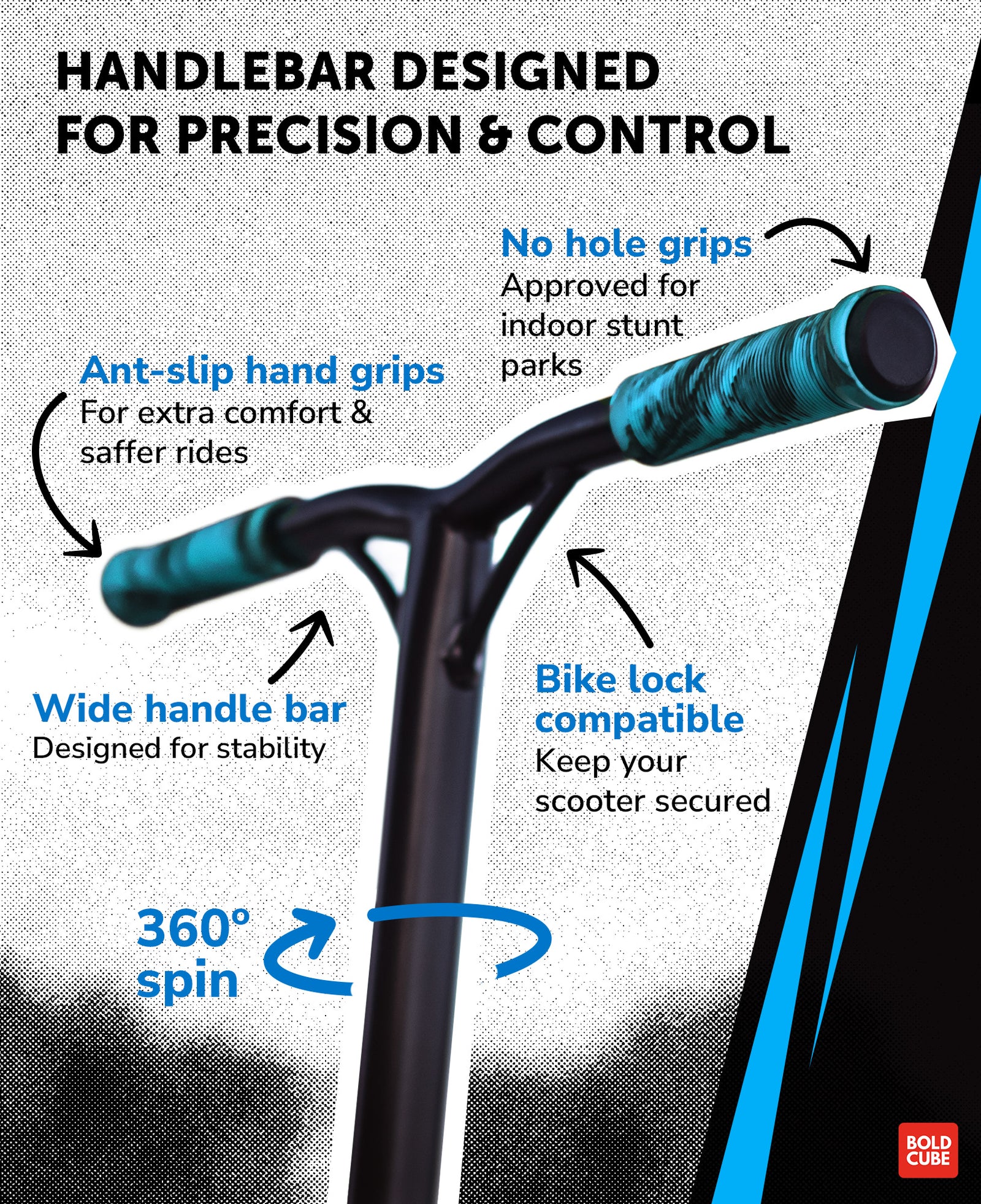 Deluxe Stunt Scooter | Cyan