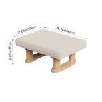 Breeins Linen Upholstered Wooden Legs Footstool
