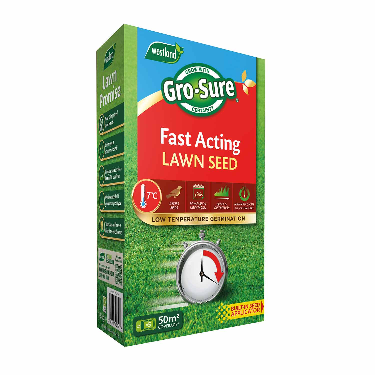 Fast Acting Lawn Seed - Fast-germinating, Hard-wearing Blend | 1 x 30sqm