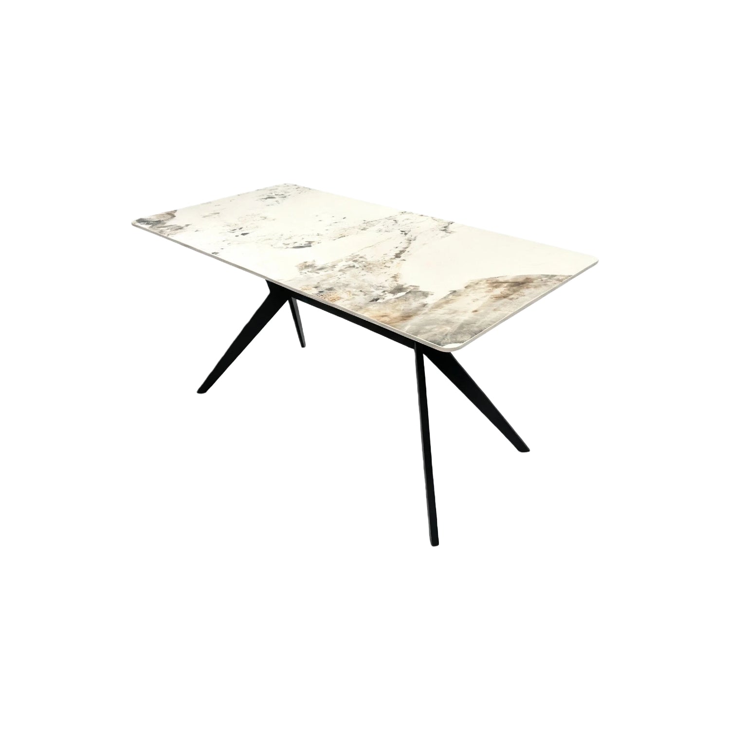 San Diego Marble Top Dining Table With Amelia Velvet Chairs | Blue
