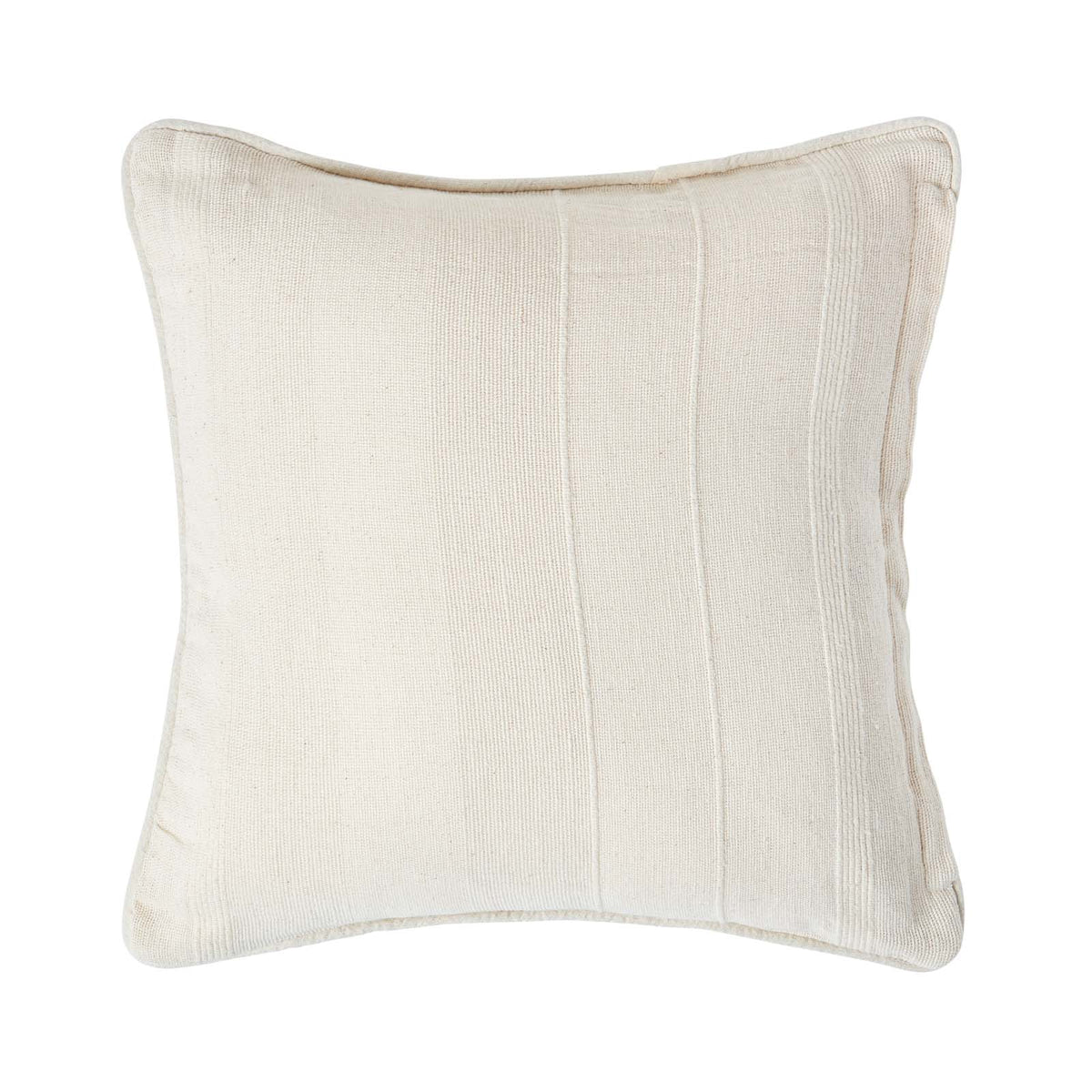 Cotton Rajput Ribbed Cushion Cover | 60cm x 60cm | Natural