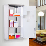 Wall Mounted Medicine Cabinet First Aid  Glass Door Lockable