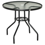 Outdoor Round Dining Table W/ Parasol Hole
