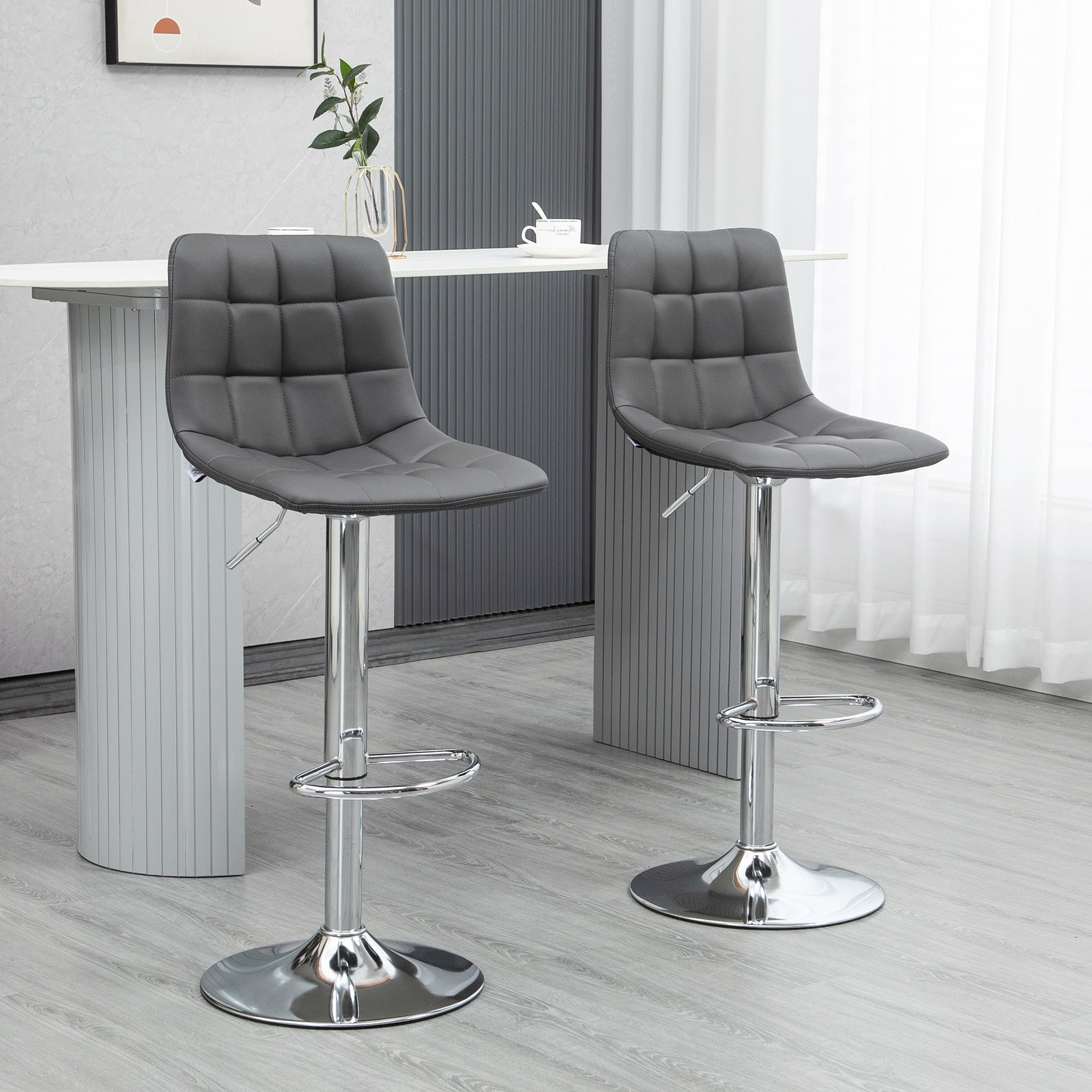 Adjustable Counter Barstools With Footrest