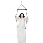 HOMCOM 170cm Animated Hanging Swing Ghost With Glowing Red Eyes For Party