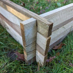 Square Raised Bed | 120cm x 120cm x 25cm | Brown