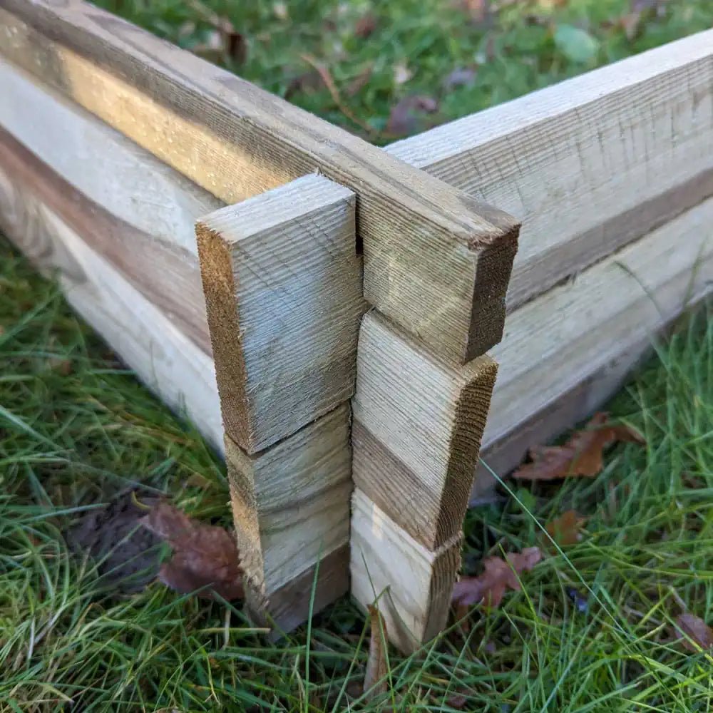 Square Raised Bed | 120cm x 120cm x 25cm | Brown