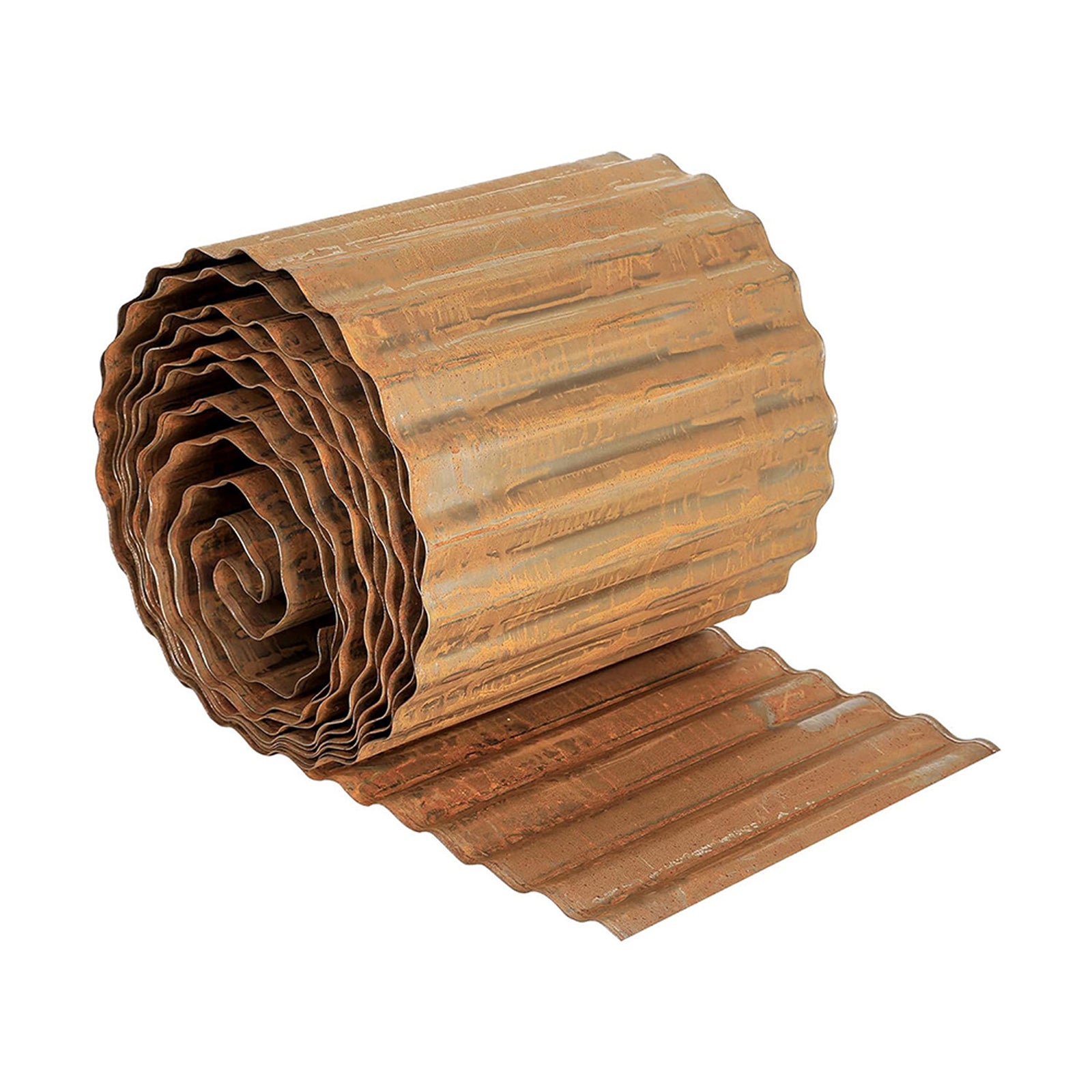 6m Corrugated Metal Garden Edging | Rust