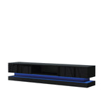 Bloom Tv Unit 180cm With Led Lights | Black