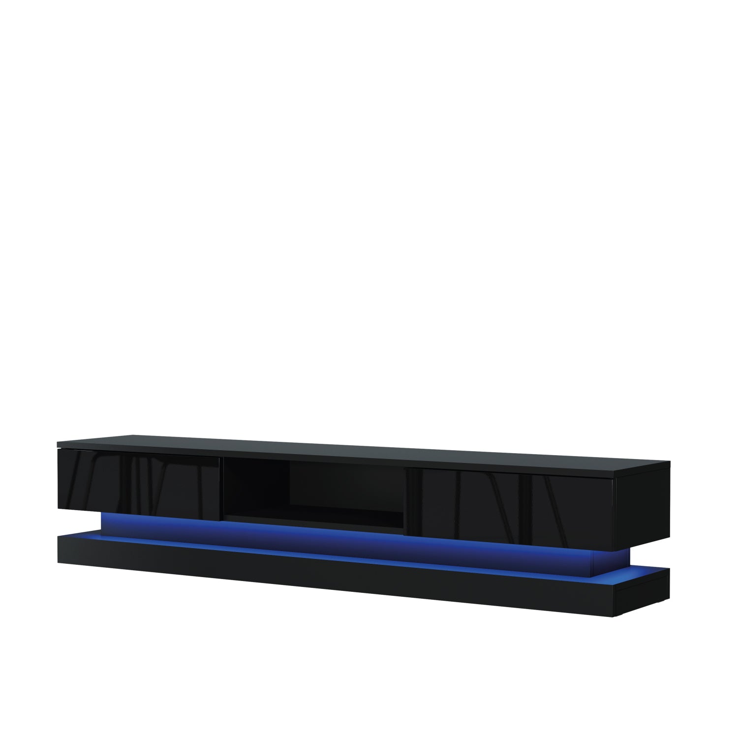 Bloom Tv Unit 180cm With Led Lights | Black