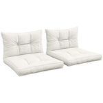 2pc Outdoor Seat Cushion For Patio Furniture | White