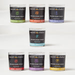 HOMESCAPES Chakra Candles Gift Set With Healing Crystals – Set Of 7
