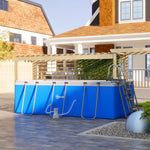Steel Frame Swimming Pool With Filter Pump And Ladder | Blue