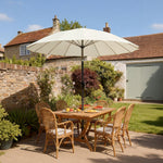 2m Shanghai Garden Parasol Umbrella, Outdoor Sun Shade | Cream