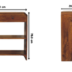 Ellington Console Table, 2 Drawers, 2 Open Shelf, Brown