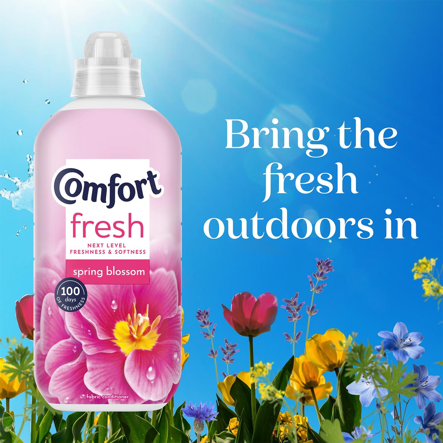 Fresh Spring Blossom Liquid Fabric Conditioner 31 Washes 930ml, 8 Pack