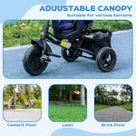 6 In 1 Kids Trike, Stroller With Parent Handle | Blue