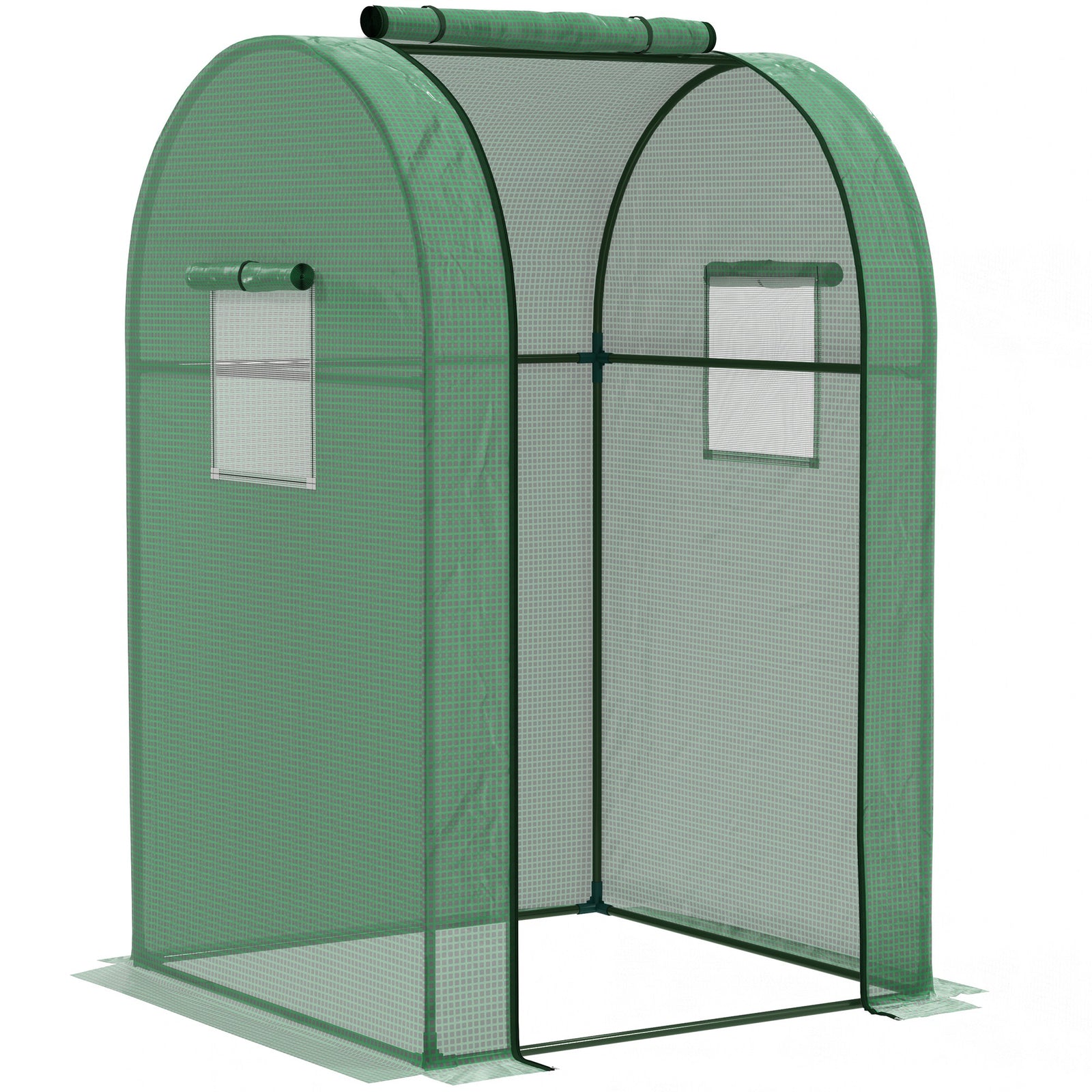 Tomato Greenhouse, Roll-up Door, Mesh Windows | Green