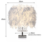 Modern Feather Bedside Table Lamp