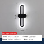 Modern Oval Led Wall Light With Acrylic Shade