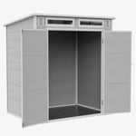 6 X 4ft Outdoor Garden Pent Roof Tool Storage Shed | Light Grey