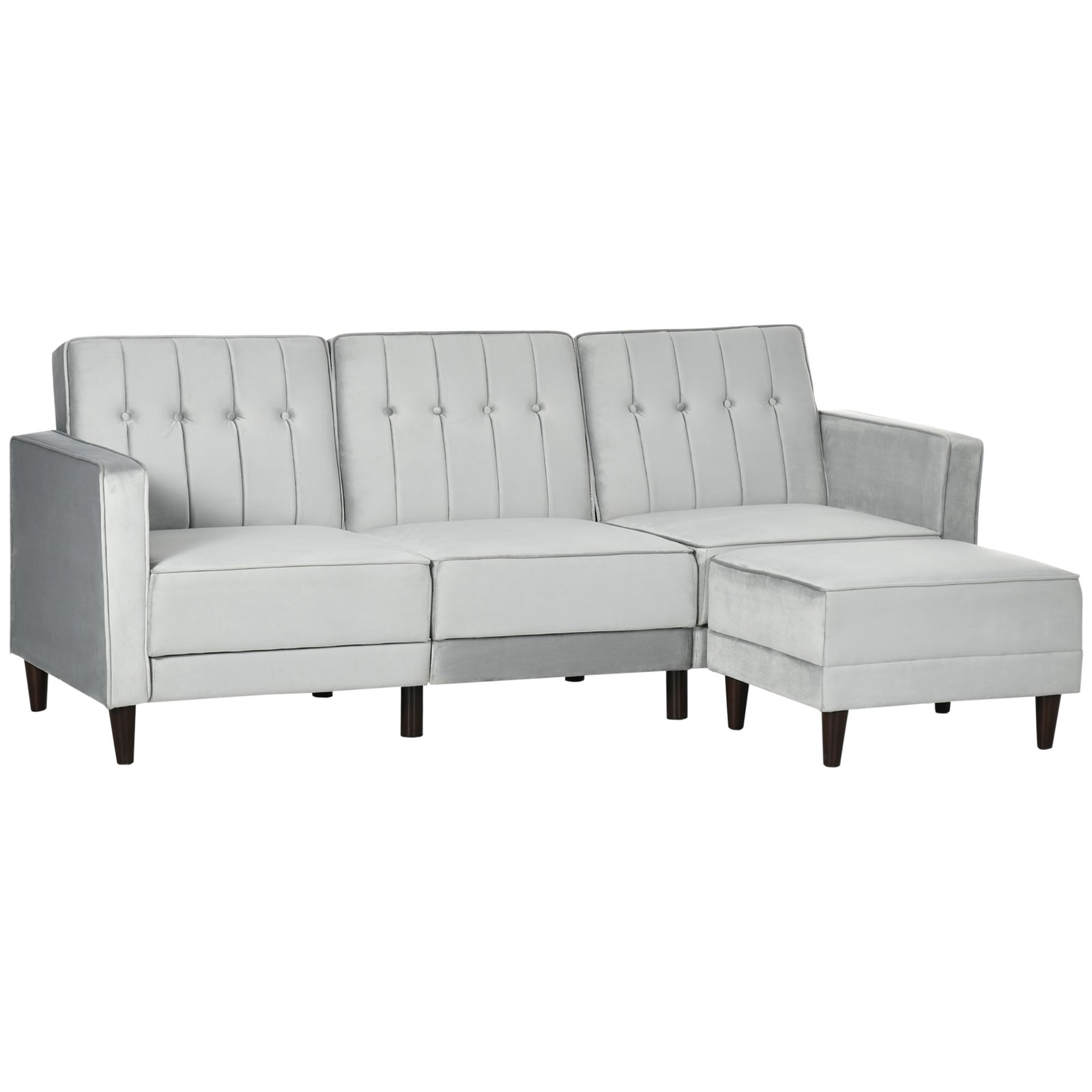 Upholstered Sofa Bed Reversible Sectional Sofa Set Velvet